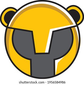 Cool and cute superhero logo illustration.