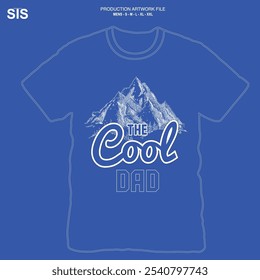 THE COOL DAD  vector Father's Day T shirt design, 