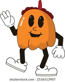 cool dancing pumpkin halloween mascot