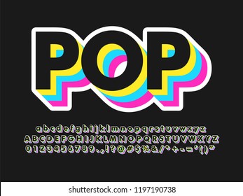 cool dark pop art text effect with simple color design for pop music and arts, poster banner and flyer design 