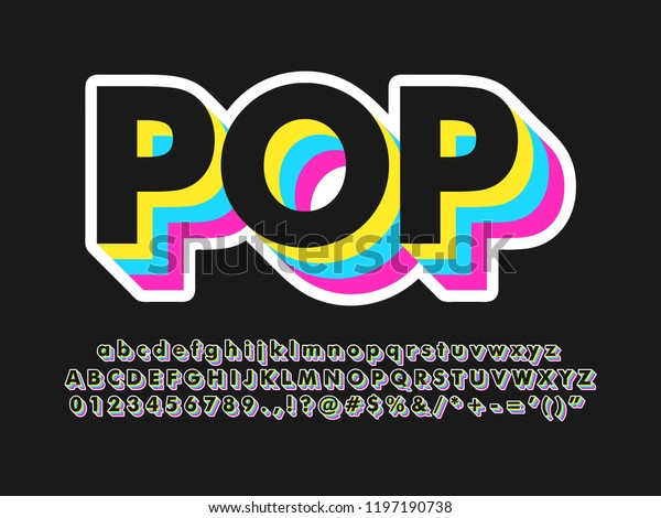cool dark pop art\
text effect with simple color design for pop music and arts, poster\
banner and flyer design 