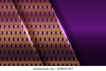 cool dark purple geometry golden rich royal polygon technology luxurious background