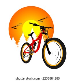 Cool and dashing mountain bike vector