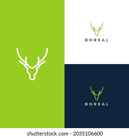 cool deer logo line art