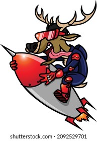 Cool Deer With Racing Suit