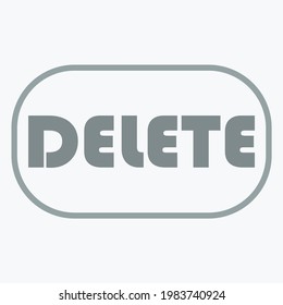 cool delete command icon vector design