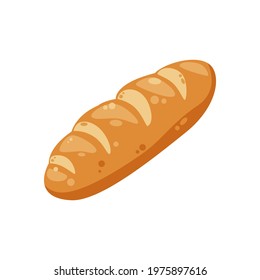 Cool and delicious baguette bread illustration, bread illustration vector