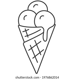 cool delicious ice-cream in summer