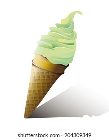 cool delicious pistachio ice cream