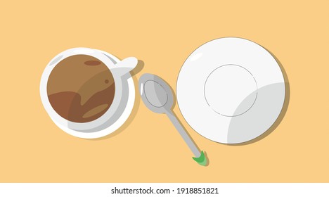 Cool Design with Breakfast tool theme, (Spoon,Plate,and Coffe).Can Be use For Wallpaper