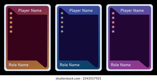 cool design card game template and two color blend. for card template, playing cards and game design	