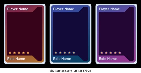 cool design card game template and two color blend. for card template, playing cards and game design	