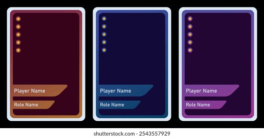 cool design card game template and two color blend. for card template, playing cards and game design	