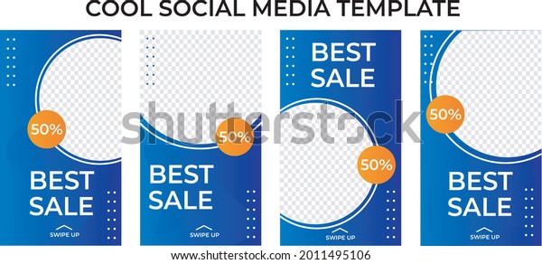 Cool Design Social Media Template Stock Vector (Royalty Free ...