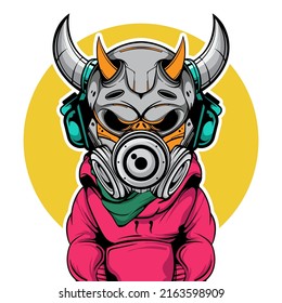 COOL DEVIL CHARACTER VECTOR ILLUSTRATION