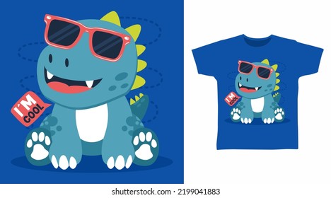 Cool dinosaur cartoon tshirt art designs