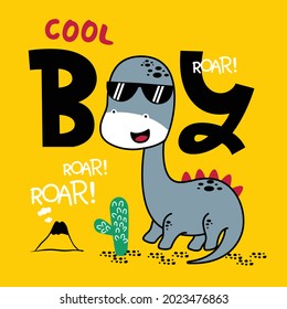cool dinosaur design funny animal cartoon
