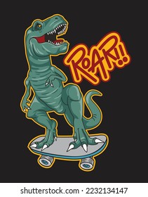 cool  dinosaur vector design for t shirt