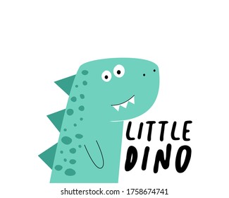 Cool dinosaur  vector illustration for t-shirt design with slogan. Vector illustration design for fashion fabrics, textile graphics, prints.