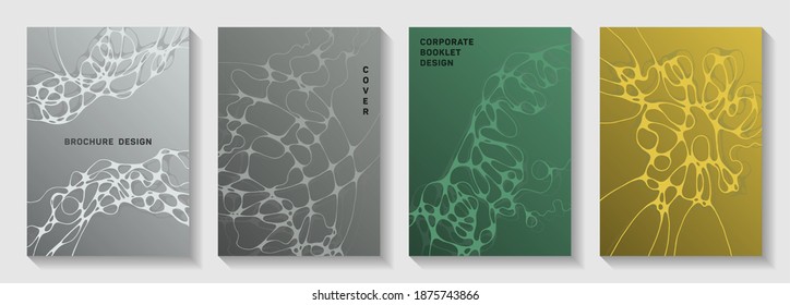 Cool disco party flyers. Bent waves torrent backgrounds. Vibrant cover vector templates. Night party posters collection fluid curves graphic design.