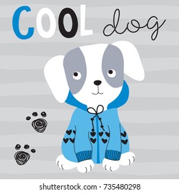 cool dog animal vector illustration