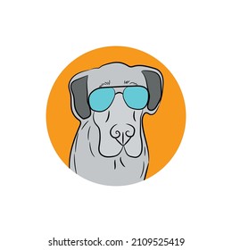 Cool Dog Clipart. This Cool Dog clipart is editable and you can change the color of the clipart easily.