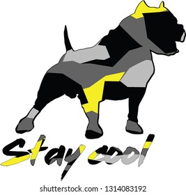 Cool dog illustration with cool slogan for t-shirt and other uses