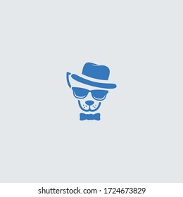 
logotipos de perros geniales, gafas de sol elegantes