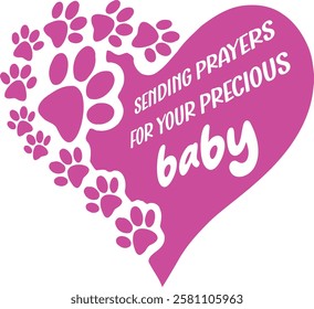 Cool dog paw cat paw heart love puppy foot trace print kitten valentine. Silhouette step for design prints. Footmark lines vector print.