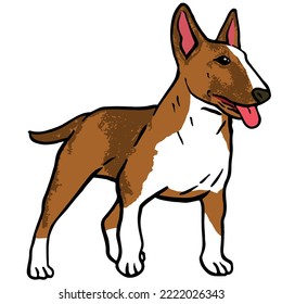 Cool Dog Pet Colored Drawing