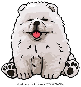 Cool Dog Pet Colored Drawing
