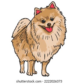Cool Dog Pet Colored Drawing