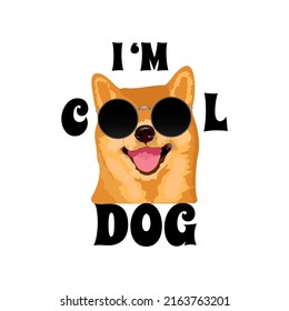 I'm cool Dog t-shirt design.