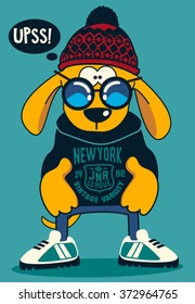 cool dog vector design