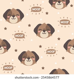 Cool Dog Vector Pattern Fashion Designs.