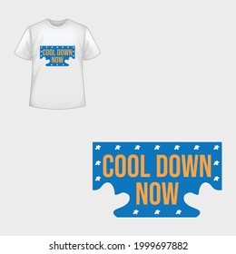 Refrigeración ahora diseño de camisetas de tipografía