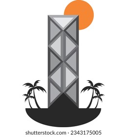 cool drawing high building in vector
