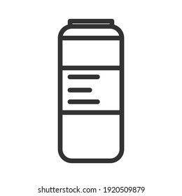 Cool drink bottle. Simple food icon in trendy line style isolated on white background for web apps and mobile concept. Vector Illustration. EPS10