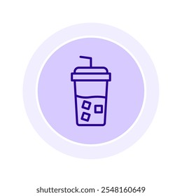 Cool Drink color circle icon , vector, pixel perfect, illustrator file