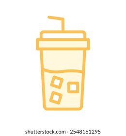 Cool Drink duotone line icon , vector, pixel perfect, illustrator file