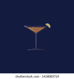 Cool drink with lemon icon