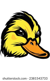 ilustración vectorial de la cabeza del pato fresco