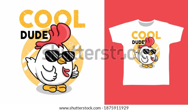 Cool Dude Chicken Glasses Cartoon Illustration Stock Vector Royalty Free 1875911929 Shutterstock