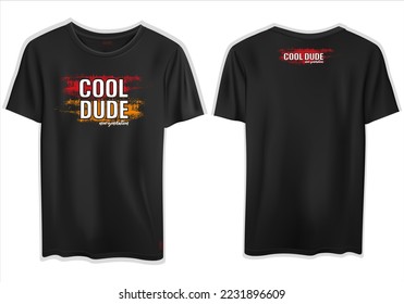 cool dude slogan text mockup stylish design