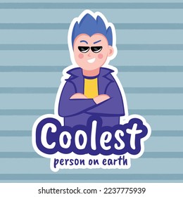 Cool Dude Sticker for planners and printing