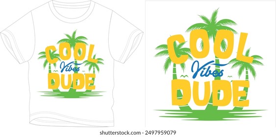 Cool dude t shirt graphic design vector illustration 