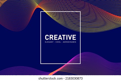 Cool dynamic line background for powerpoint template and landing page design for UI UX designer. Editable text