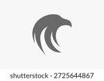 cool eagle head sporty silhouette logo