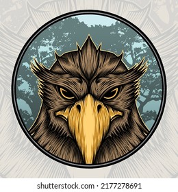 Cool Eagle Illustration. Premium vector