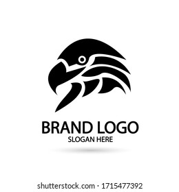 Cool Eagle Logo Black and white style. For modern Business company brand logo design vector illustration.